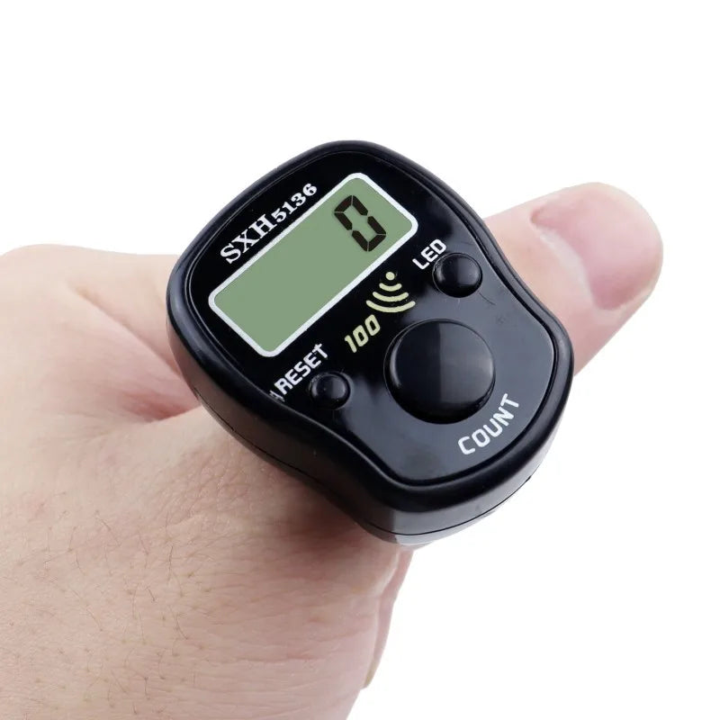 12/1pcs Ring Counter Portable Electronic Counter Manual Key Counter Mini Handheld Counter (Assorted Colors)