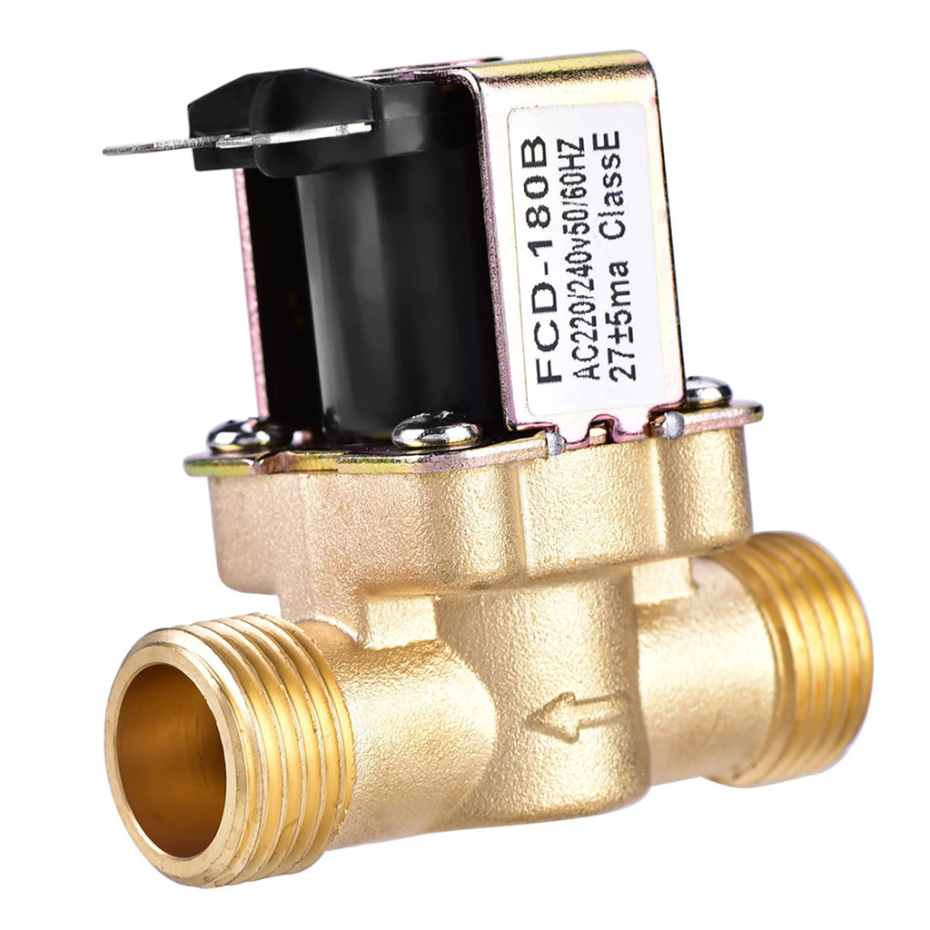 1/2" AC 220V Normally Closed Brass Electric Solenoid Magnetic Valve For Water Control AC Water Valve Electric Valve Water Valve