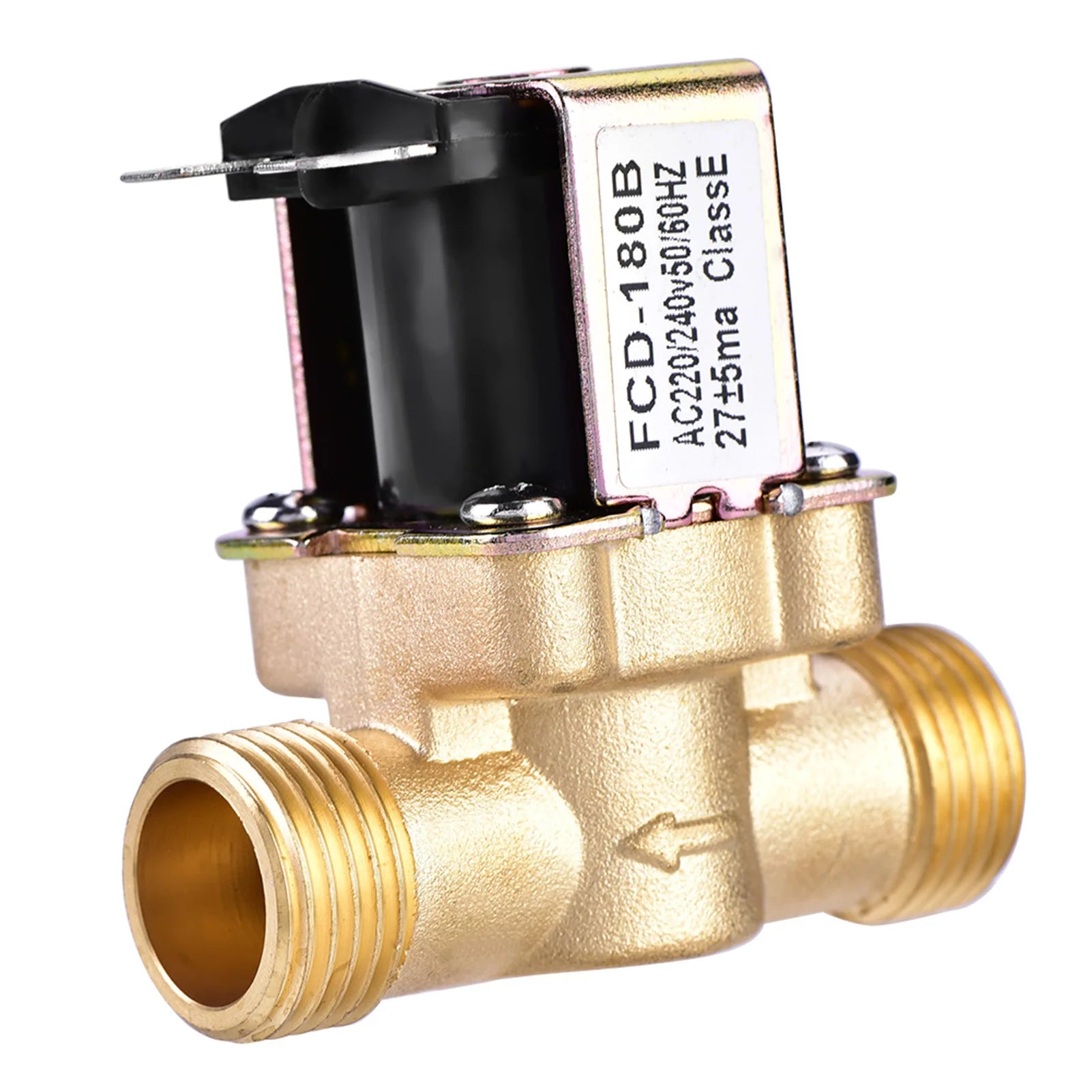 1/2" AC 220V Normally Closed Brass Electric Solenoid Magnetic Valve For Water Control AC Water Valve Electric Valve Water Valve