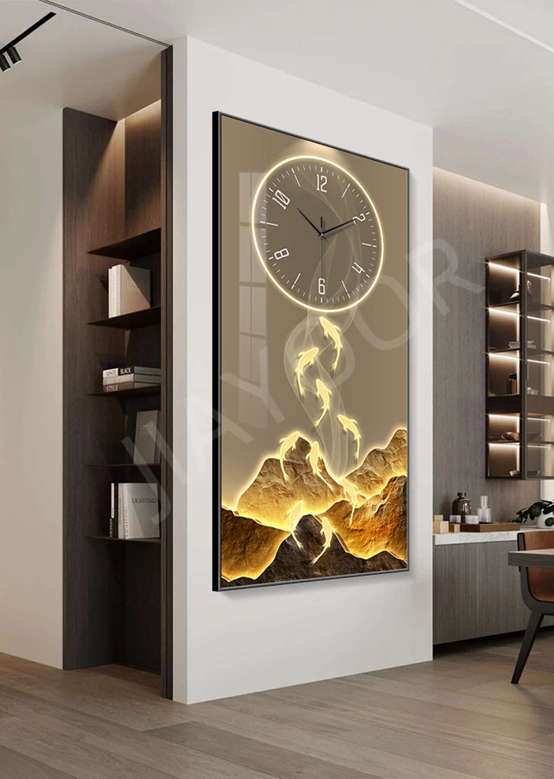 Modern Creative LED Wall Clock Lamps Mural Lighting Corridor Living Room Entrance Staircase Lustre Indoor Home Decoration Lights