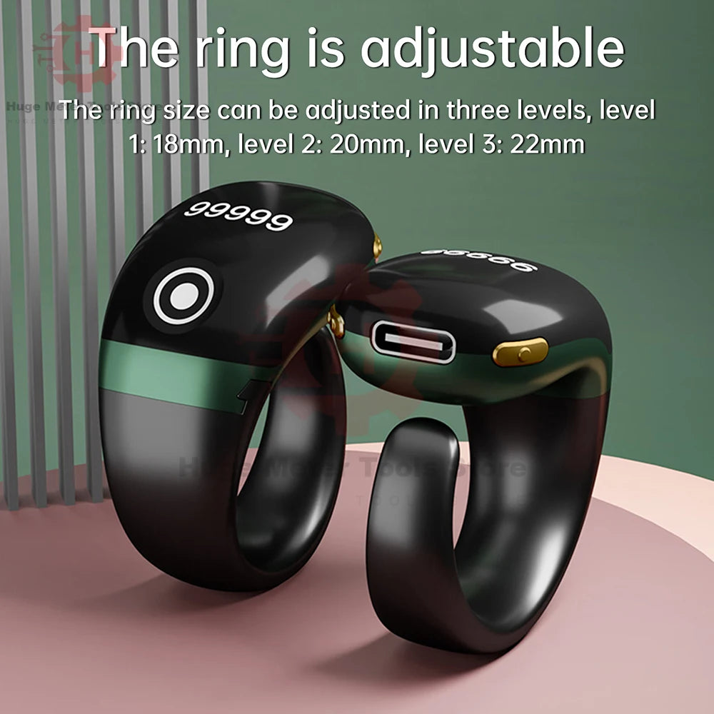 Smart Tasbih Tally Counter High-quality Muslims Tasbeeh Zikr Ring Prayer Time Vibration Reminder 0~99999 Type-C Ring Counters