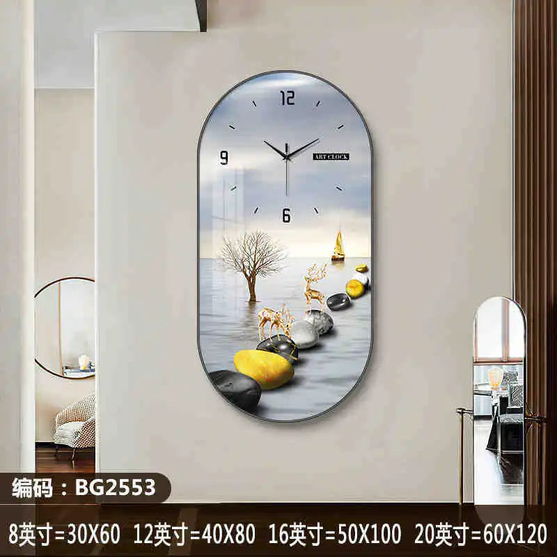 Nordic luxury Wall Clock Living Room Household Fashion Restaurant Decorative Painting Creative Wall Hanging Silent Clock