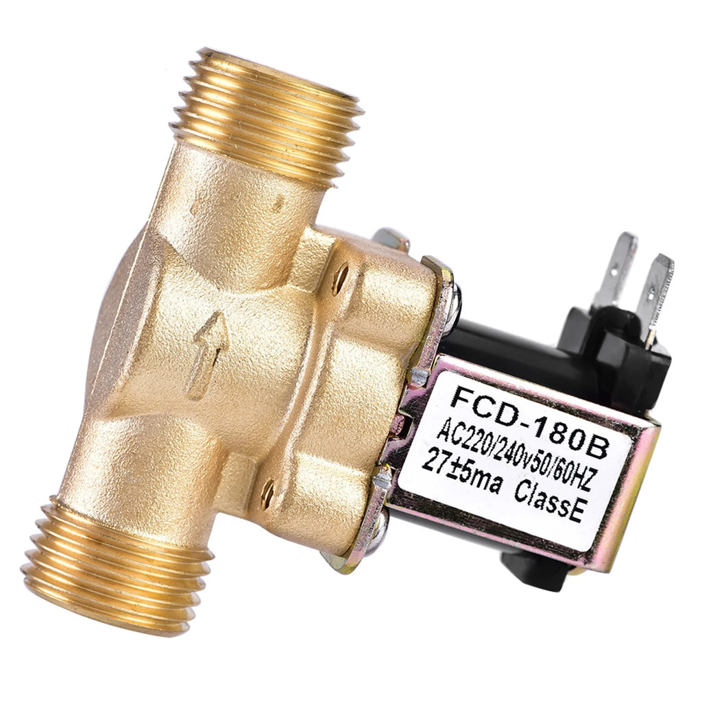 1/2" AC 220V Normally Closed Brass Electric Solenoid Magnetic Valve For Water Control AC Water Valve Electric Valve Water Valve