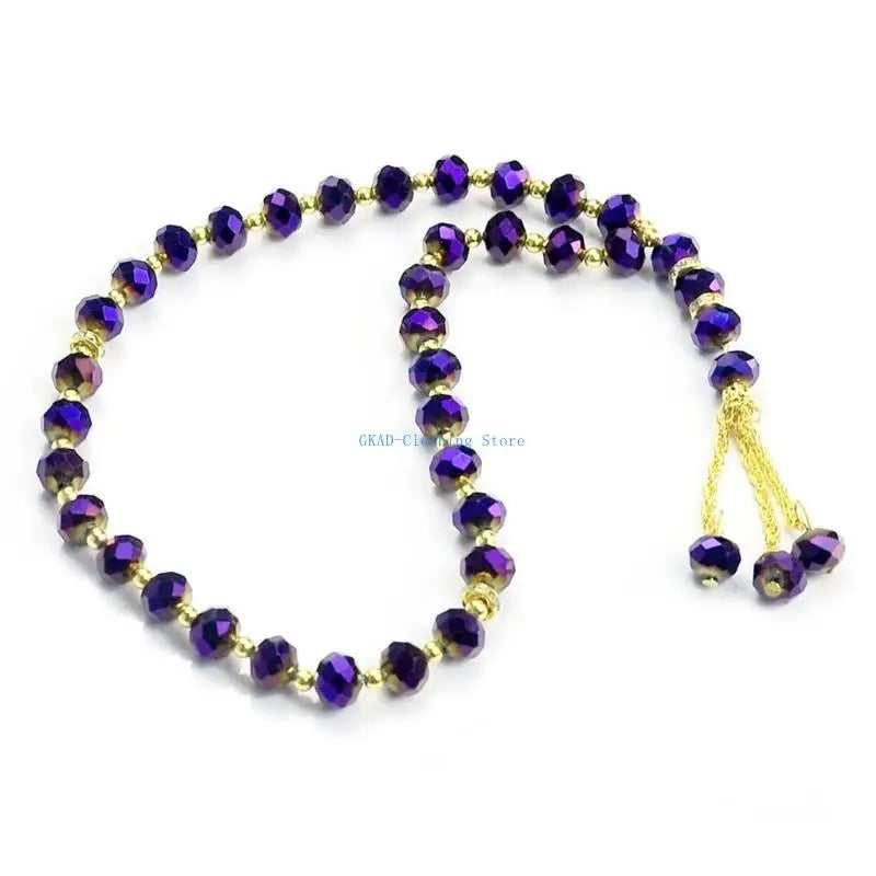 N0PE 33-Beads Tasbih Prayer Rosary Beads Bracelet Eid Muslim Festival Beads Bracelet Fashion Islamic Jewelry Party Favor