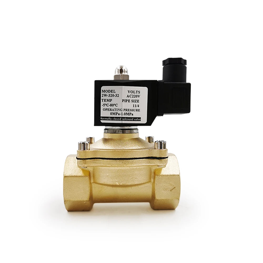 1/2" 3/4" 1" Normally Closed Brass Electric Solenoid Valve DN15 DN20 DN25 Pneumatic For Water Oil Air 12V 24V 220V