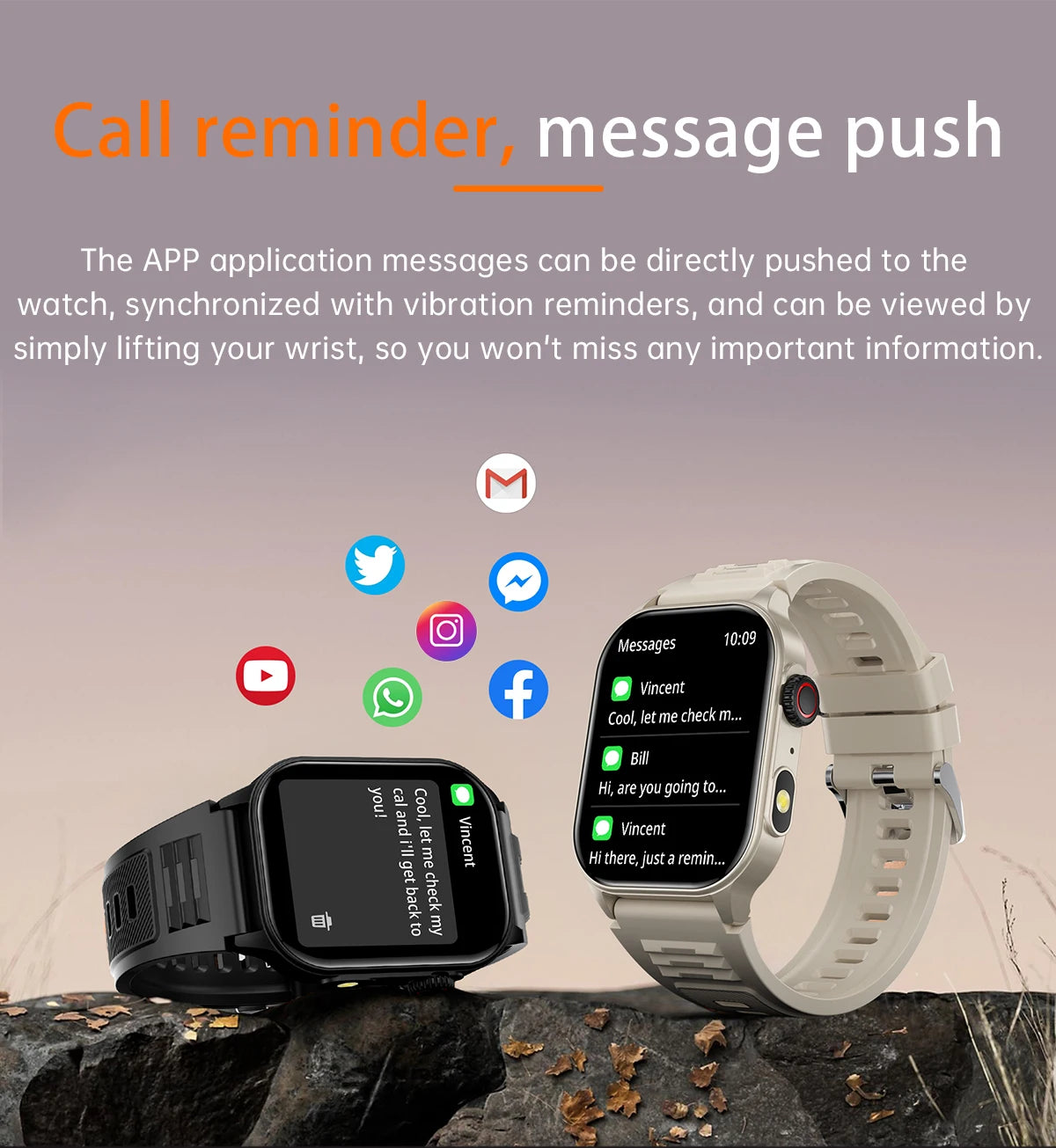 LIGE Smart Watch for Men Women LED Flashlight Full Touch Screen Sport Fitness Watches BT Call Digital Smartwatch Wristwatch New
