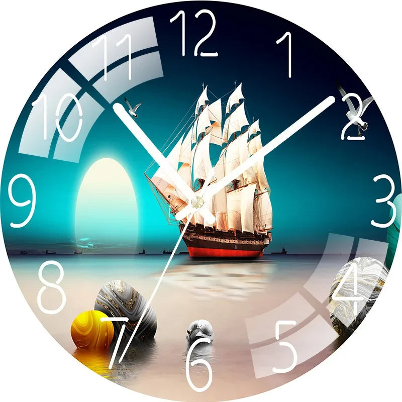 12 inch Modern Silent Wall Clock Non-ticking Silent Digital Wall Clock Silent Movement Without Ticking Living Room Decoration