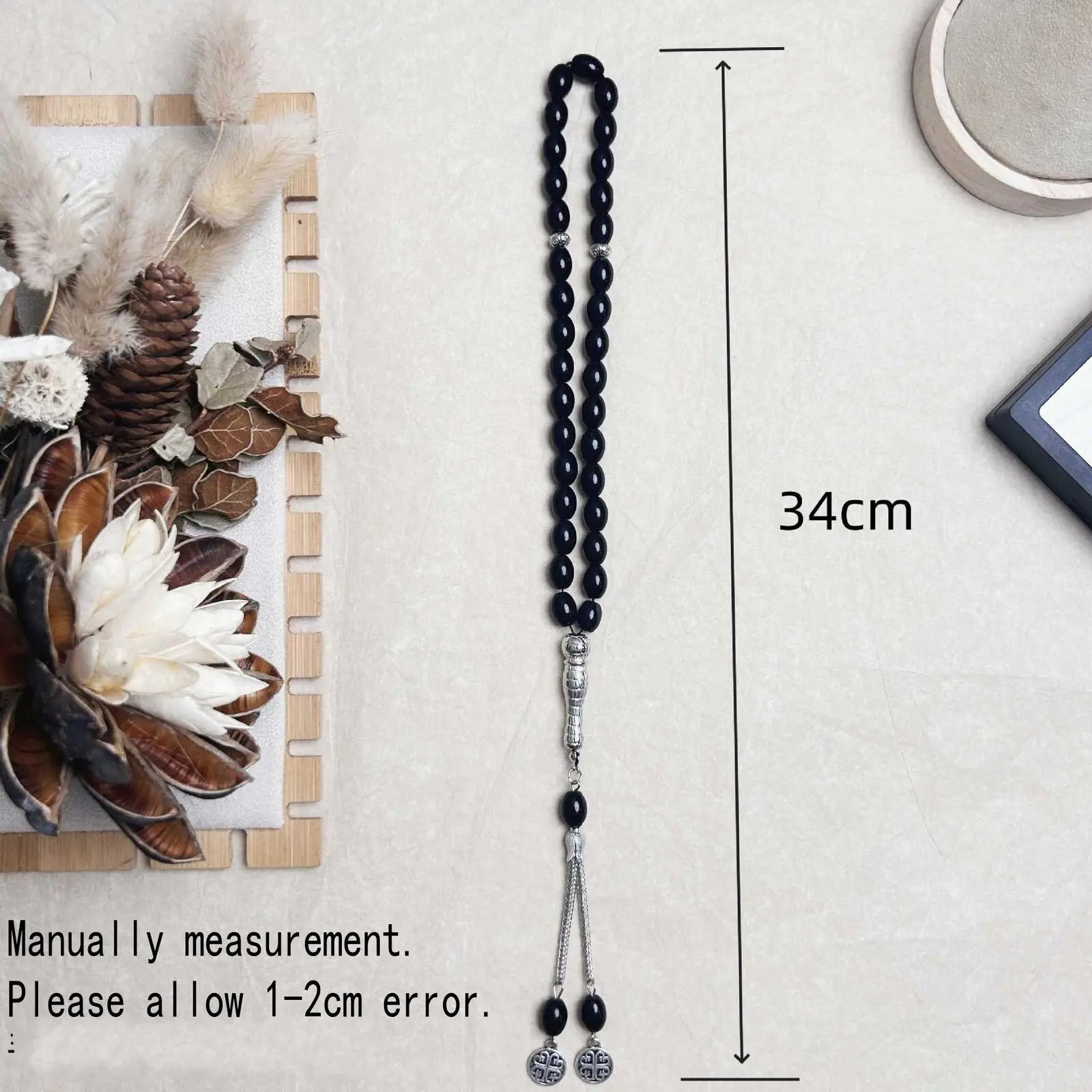 Ramadan Eid 33 Beads Glass Prayer Beads Islamic Rosary Turkey Tassel Pendant Jewelry Arabic Bracelet Gifts Middle East Muslim