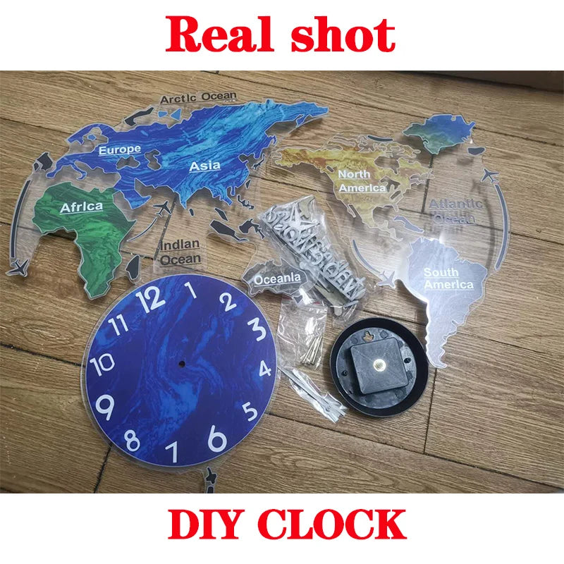 Unique Acrylic Wall Clock 3D DIY Large Wall Hanging Clock with Stickers Home Decorations