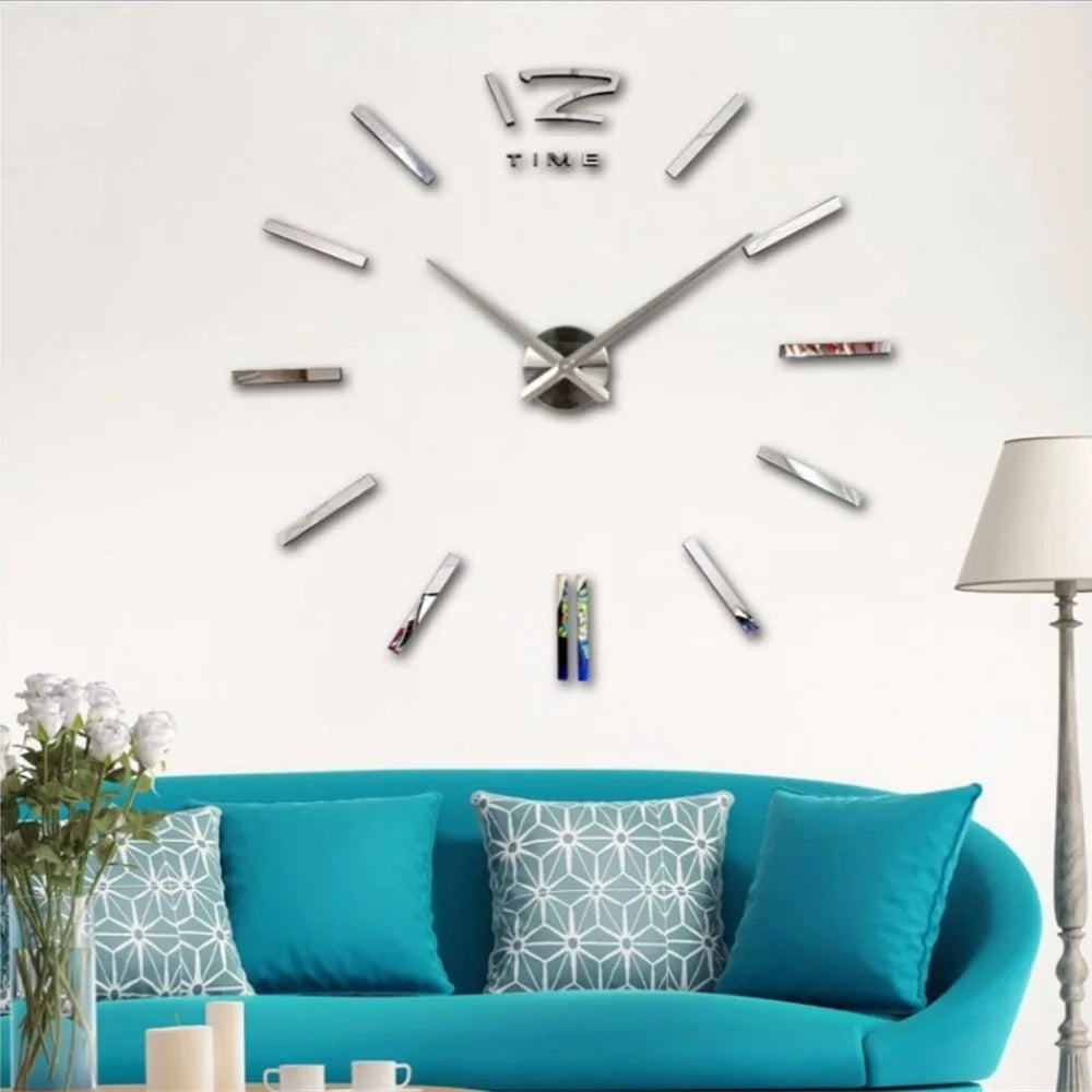 Large 3D Wall Clock Luminous Classic Wall Clocks DIY Digital Clock Wall Watches Stickers Silent Clock for Home Living Room Table