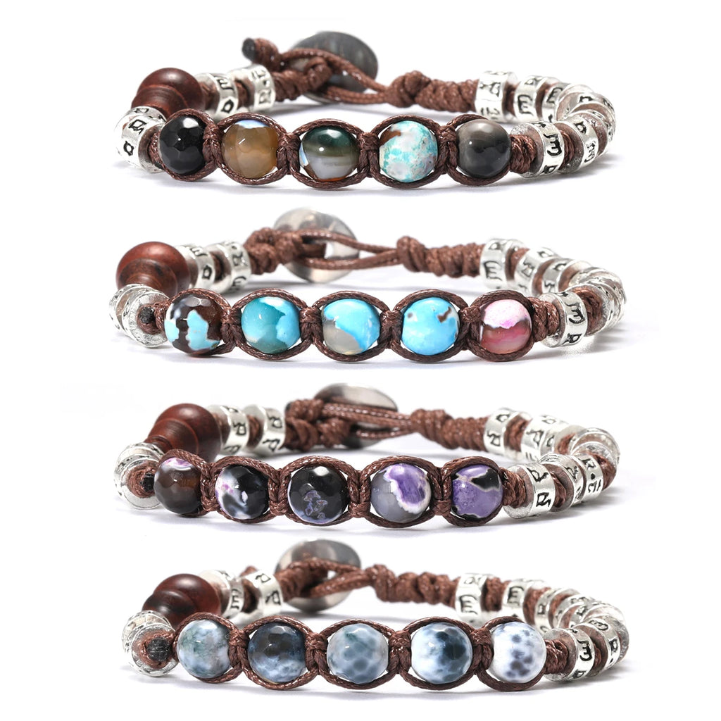 8mm Tibetan Buddhism Natural Stone Beads Red Sandalwood Rosary Healing Meditation Lucky Prayer Bracelet Men And Women Jewelry