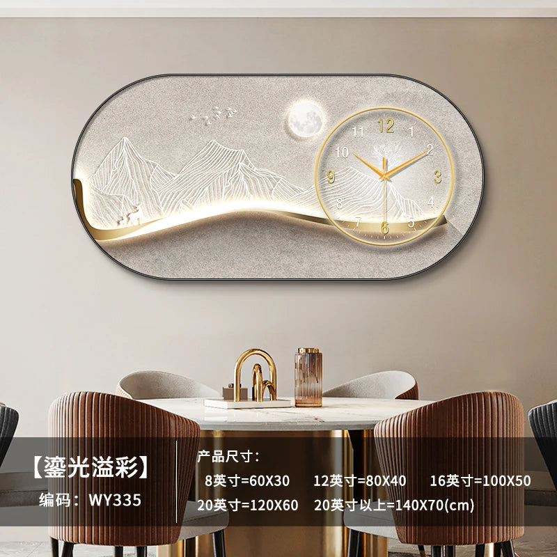 Modern minimalist living room wall clock high-end creative fashion clock restaurant bedroom wall-mounted electronic clock