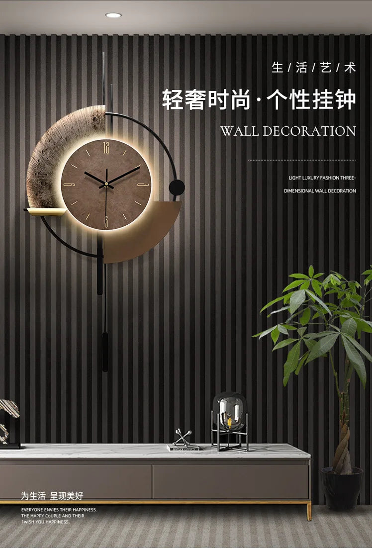 Being an artist of life, modern minimalist voice controlled luminous wall clock