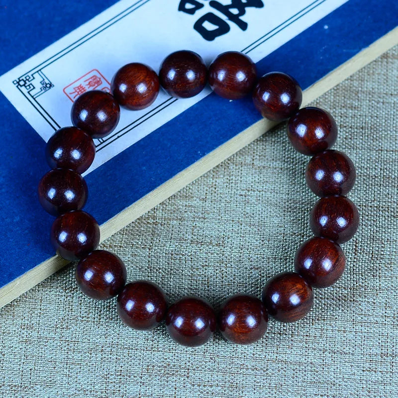 Jifangyuan Gaomi Old Materials Pterocarpus Santalinus Red Sandalwood Rosewood Beads Men Ladies Bracelet Rosary Bracele