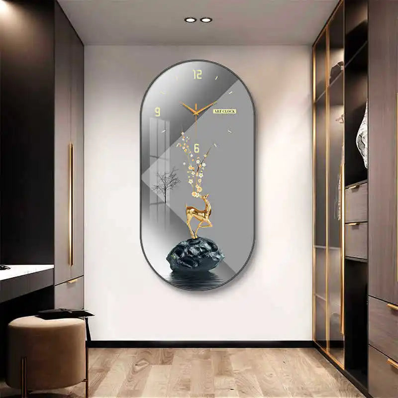 Nordic luxury Wall Clock Living Room Household Fashion Restaurant Decorative Painting Creative Wall Hanging Silent Clock