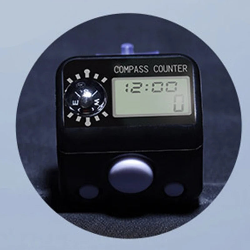 Finger Counter Compass Islamic Tasbih Bead 5 Digital LED Electronic Handheld Tally Counter Clicker Counter Ring