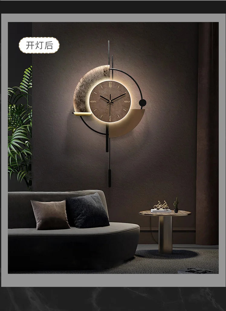 Being an artist of life, modern minimalist voice controlled luminous wall clock