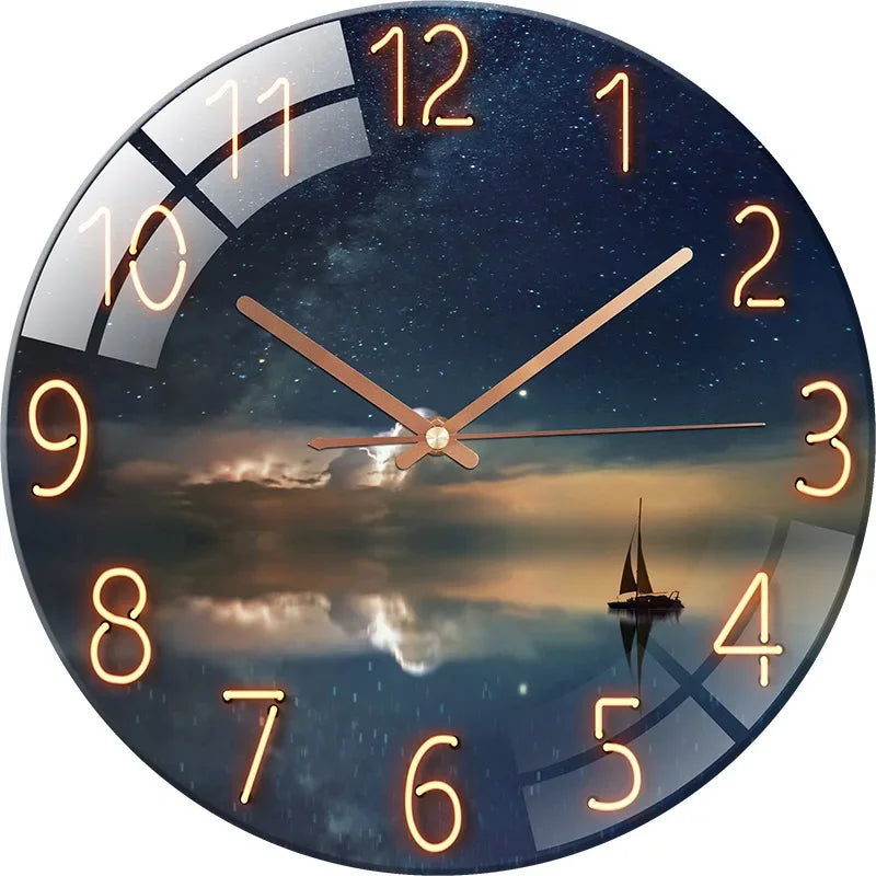12 inch Modern Silent Wall Clock Non-ticking Silent Digital Wall Clock Silent Movement Without Ticking Living Room Decoration