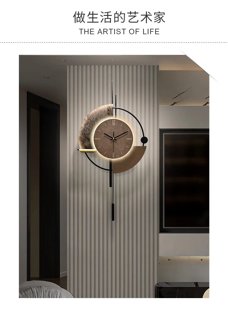 Being an artist of life, modern minimalist voice controlled luminous wall clock