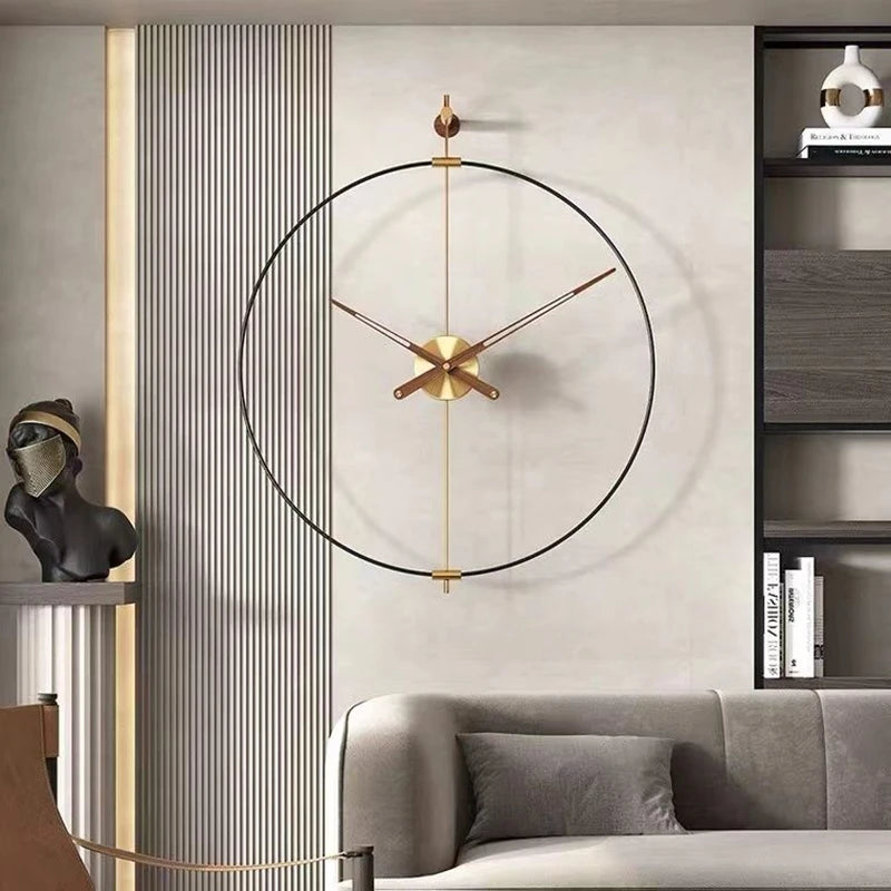 Spanish Large Wall Clock Nordic Modern Wall Clocks Luxury Living Room Minimalism Decoration Clock Bedroom Movement Silent Clocks