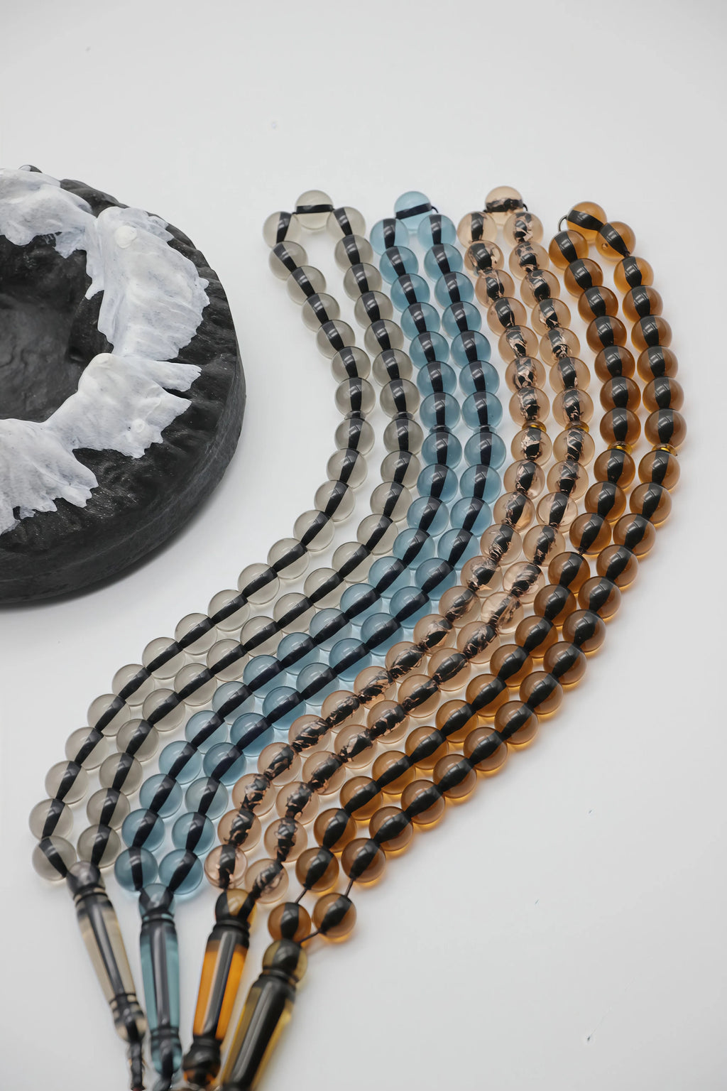 Handmade Glass Tasbih Prayer Beads, Luxury Multicolor Islamic Jewelry for Prayer, Gifting & Collection, Unique Craftsmanship