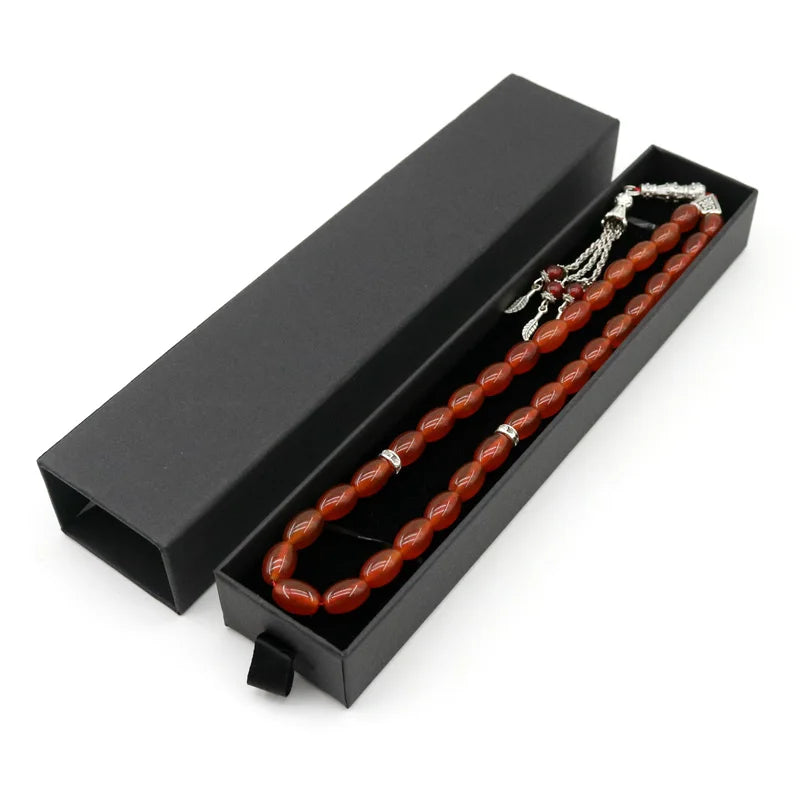 33 Beads Islamic Tasbih Natural Agate Creative Bracelet Dream   Muslim Accessories Tasbeh Tassel Men's Jewelry Misbaha Gift