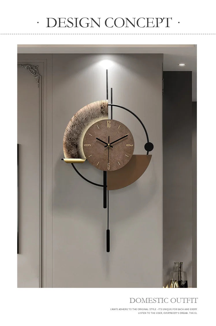 Being an artist of life, modern minimalist voice controlled luminous wall clock