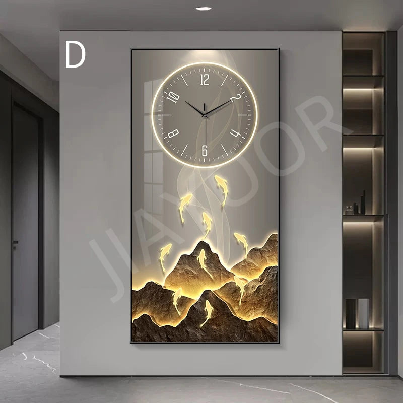Modern Creative LED Wall Clock Lamps Mural Lighting Corridor Living Room Entrance Staircase Lustre Indoor Home Decoration Lights