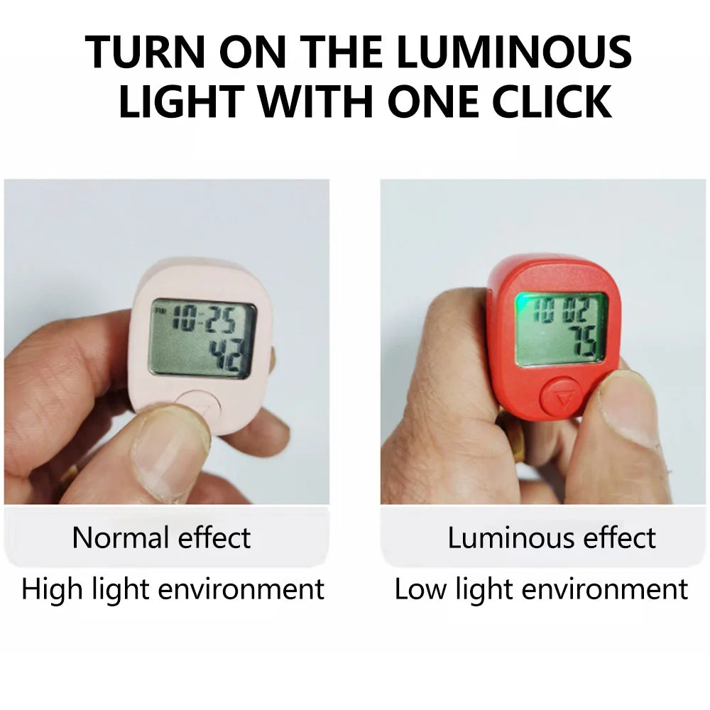 NEW Smart Zikr Ring Praise Tasbih Tally Electronic Digital Counter for Muslims Prayer Time Vibration Reminder Waterproof