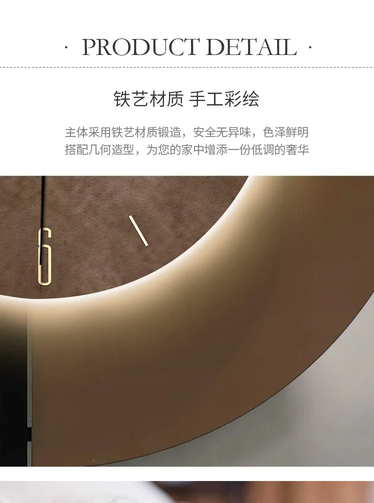 Being an artist of life, modern minimalist voice controlled luminous wall clock