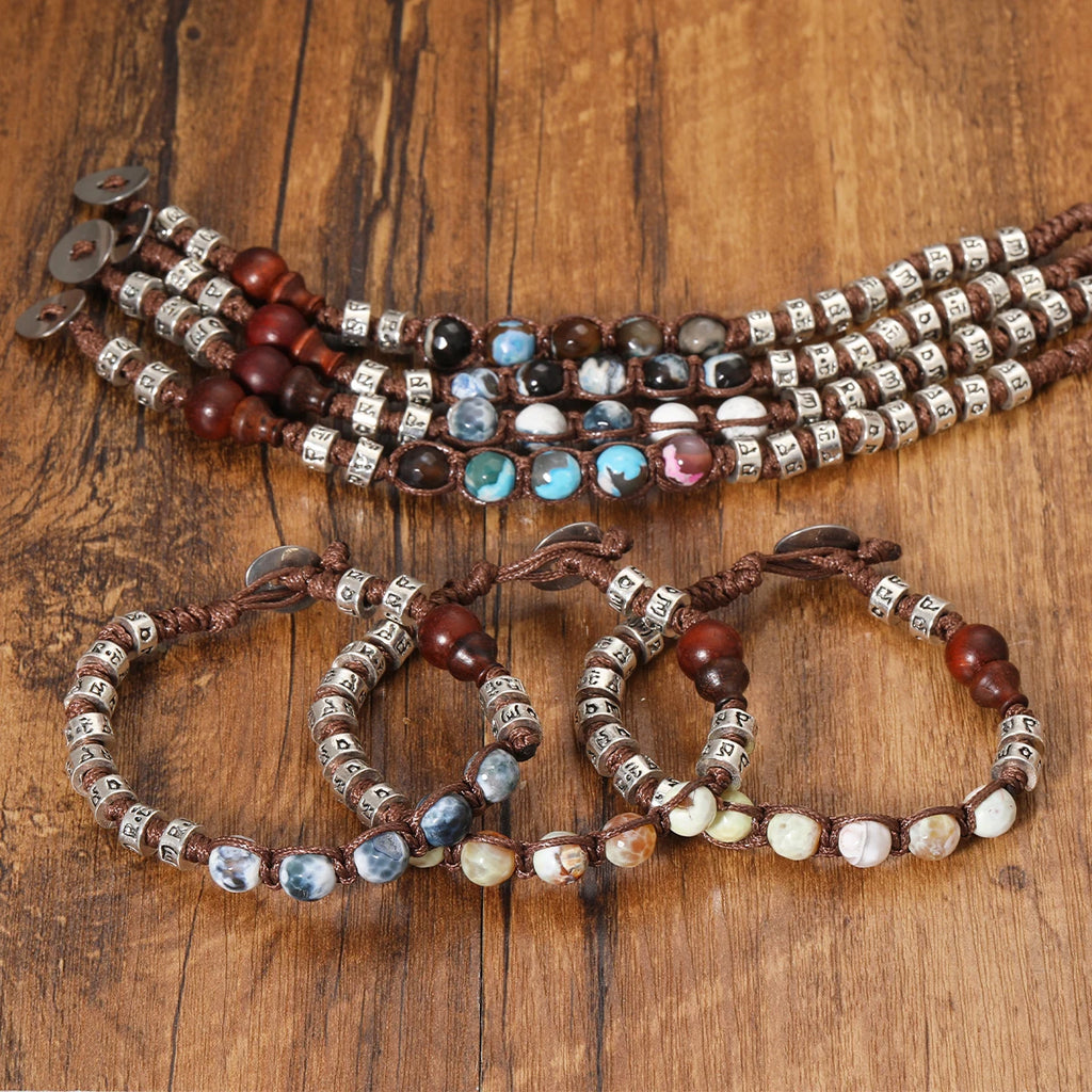 8mm Tibetan Buddhism Natural Stone Beads Red Sandalwood Rosary Healing Meditation Lucky Prayer Bracelet Men And Women Jewelry