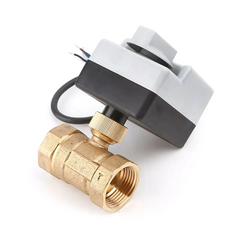 AC 220V DN15 DN20 DN25 2 Way 3 Wires Motorized Ball Valve Electric Actuator with Manual Switch