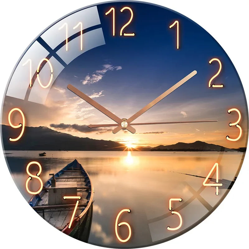 12 inch Modern Silent Wall Clock Non-ticking Silent Digital Wall Clock Silent Movement Without Ticking Living Room Decoration