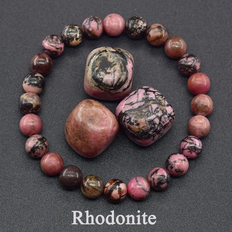 Genuine Tree Patterned Agates Beads Bracelet Woman Real Natural Moss Agates Bracelets Man Energy Stones for Healing Fengshui