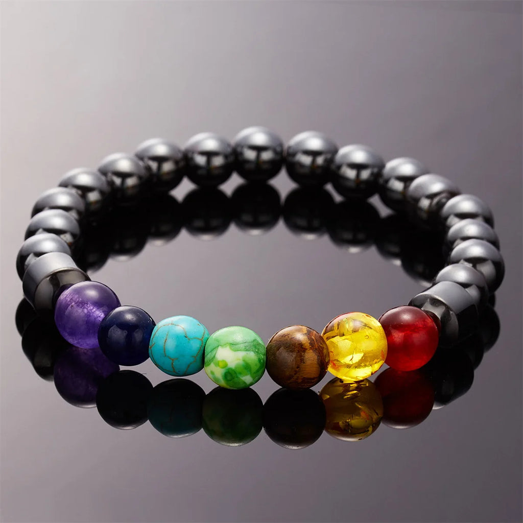 7 Chakra Beads Bracelets Bangles For Women Men Natural Stone Reiki Healing Balance Yoga Bracelet Prayer Meditation Jewelry Gift