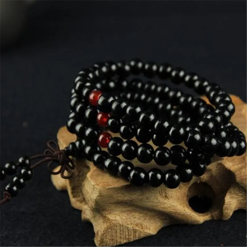 Wood Multi-layer Prayer Beads Bracelet Charm Meditation Yoga Rosary Lucky Wooden Bracelet For Women Men Jewelry Drop shipping