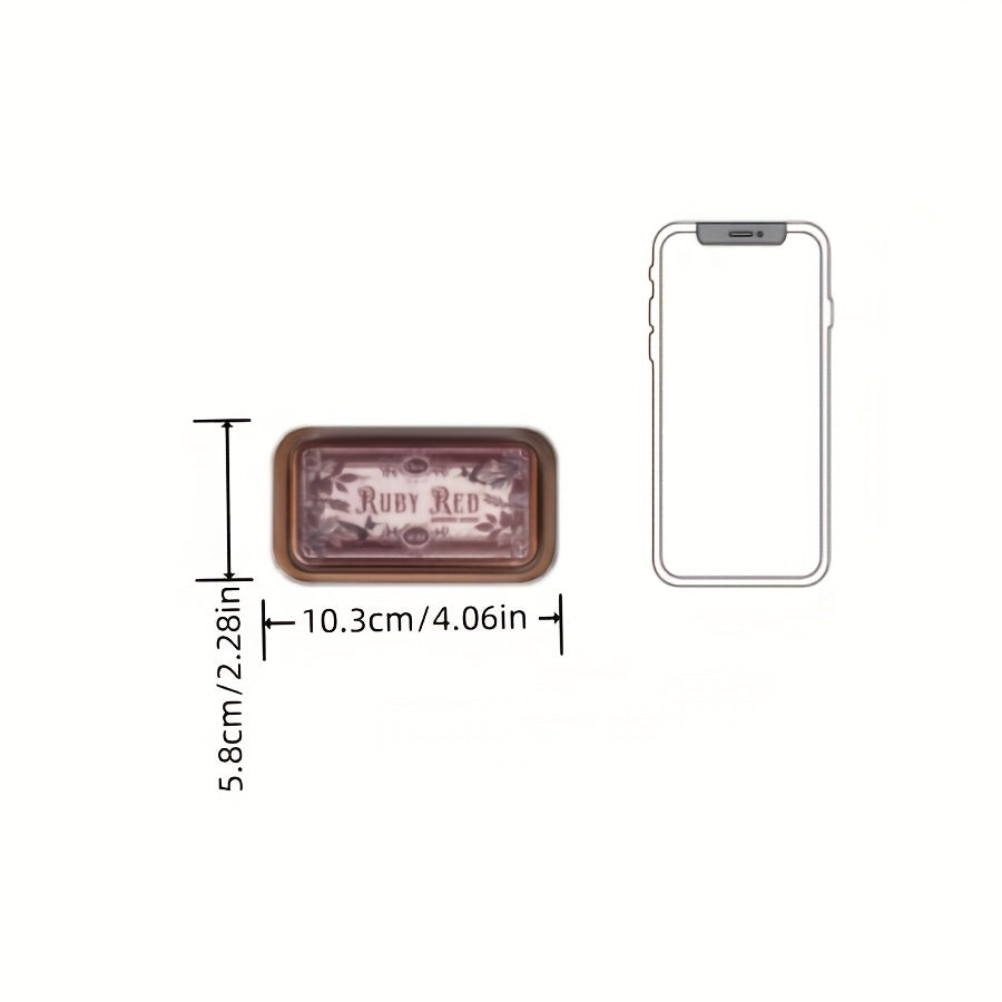 1pc Vintage Metal Ink Pad Tin, Quick-Dry Printing Ink Sticks, Assorted Colors, Classic Design